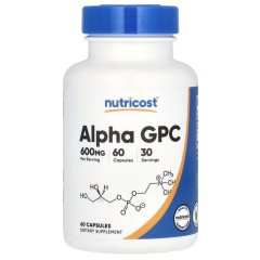 Nutricost, альфа-ГФХ, Alpha GPC, 600 мг, 60 капсул